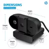 Webcam HP 325 FHD, empresarial, Windows 10, Windows 11, MacOS, 72 mm, 53,6 mm, 53,2 mm