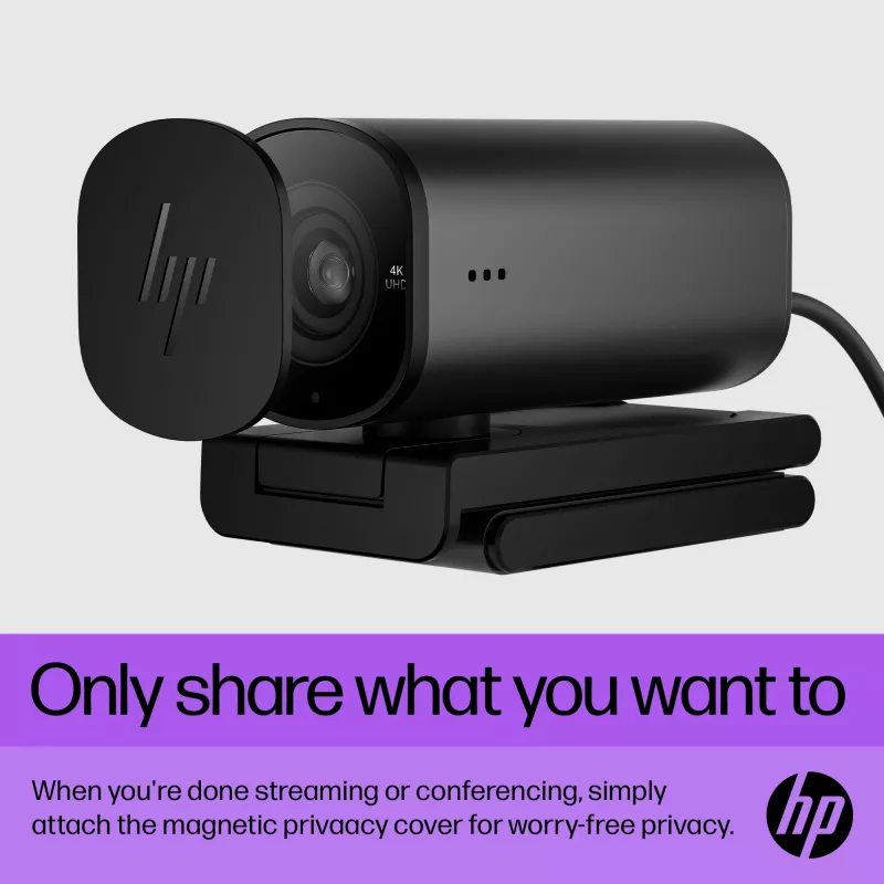 Webcam HP 325 FHD, empresarial, Windows 10, Windows 11, MacOS, 72 mm, 53,6 mm, 53,2 mm