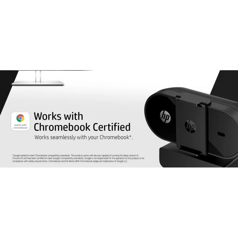 Webcam HP 325 FHD, empresarial, Windows 10, Windows 11, MacOS, 72 mm, 53,6 mm, 53,2 mm