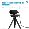 Webcam HP 325 FHD, empresarial, Windows 10, Windows 11, MacOS, 72 mm, 53,6 mm, 53,2 mm