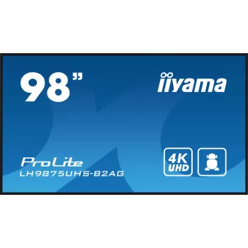Ecrã plano de sinalização digital iiyama LH9875UHS-B2AG 97,5 polegadas LED 4K Ultra HD 3840 x 2160