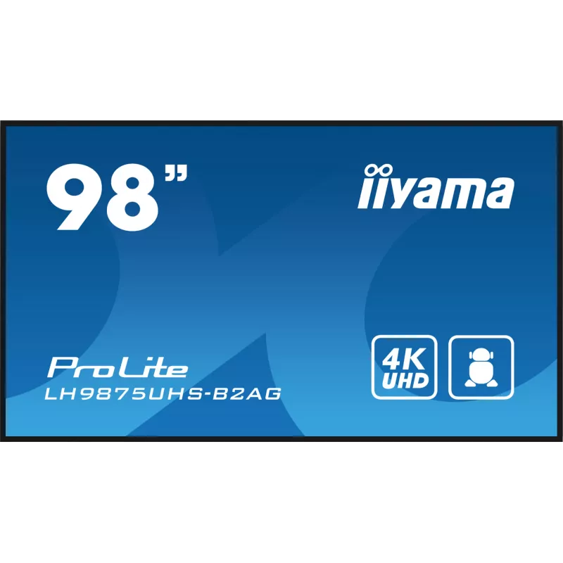 Ecrã plano de sinalização digital iiyama LH9875UHS-B2AG 97,5 polegadas LED 4K Ultra HD 3840 x 2160