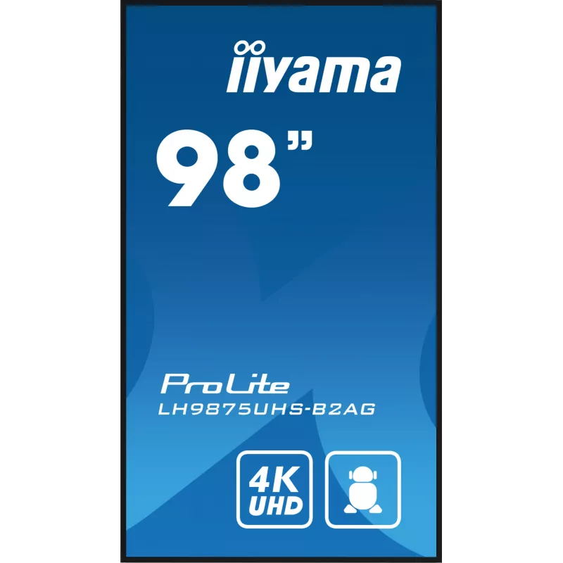 Ecrã plano de sinalização digital iiyama LH9875UHS-B2AG 97,5 polegadas LED 4K Ultra HD 3840 x 2160