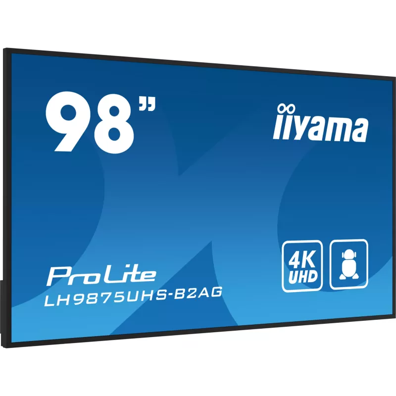 Ecrã plano de sinalização digital iiyama LH9875UHS-B2AG 97,5 polegadas LED 4K Ultra HD 3840 x 2160