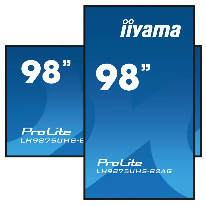 Ecrã plano de sinalização digital iiyama LH9875UHS-B2AG 97,5 polegadas LED 4K Ultra HD 3840 x 2160