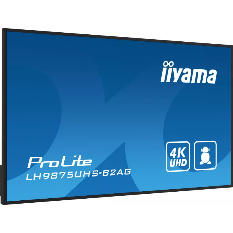Ecrã plano de sinalização digital iiyama LH9875UHS-B2AG 97,5 polegadas LED 4K Ultra HD 3840 x 2160