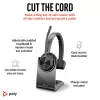 Headset HP Poly Voyager 4310 UC mono +adaptador BT700 USB-A +estação de carregamento