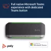 Speakerphone HP Poly Sync 40 certificado Microsoft Teams, prateado, Windows 10, Windows 11, MacOS, 30 h, RoHS, Federal Communications Commission (FCC), CE, 38 mm