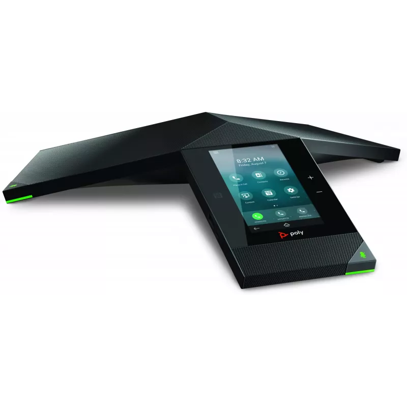 Telefone de conferência IP POLY Trio 8800 compatível com PoE ecrã de 5 polegadas