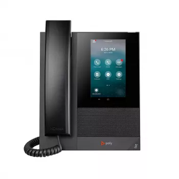 Telefone empresarial HP Poly CCX 400 com Open SIP e compatível com PoE