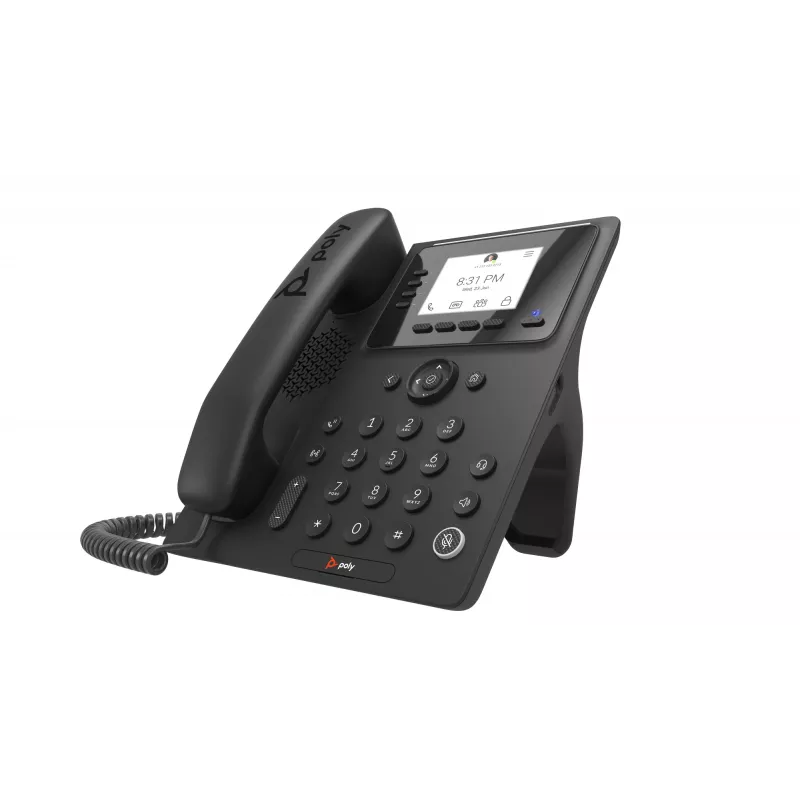 Telefone IP de secretária Poly HP CCX 350 Microsoft Teams, compatível com PoE, telefone empresarial