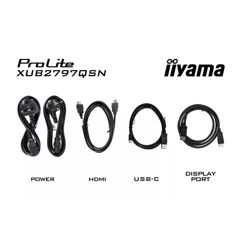 Monitor de computador iiyama ProLite XUB2797QSN-B2 68,6 cm (27 polegadas) 2560 x 1440 píxeis Quad HD LED preto