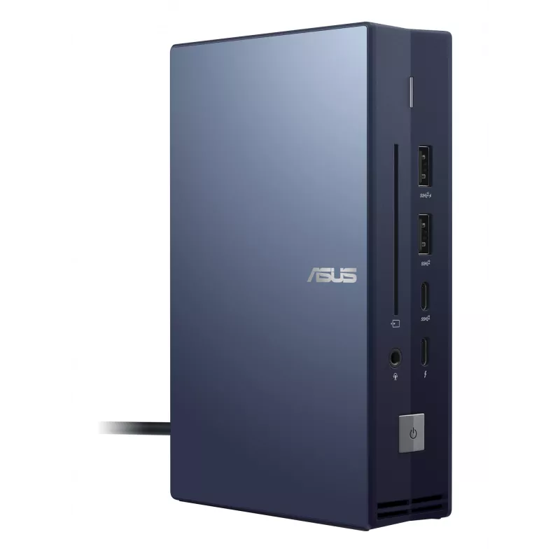 Docking station ASUS SimPro Dock 2 com fios Thunderbolt 3 — HDMI 2.0, DP 1.4, VGA, 3x USB-A, TB3-Host, Gigabit Ethernet, fechadura Kensington