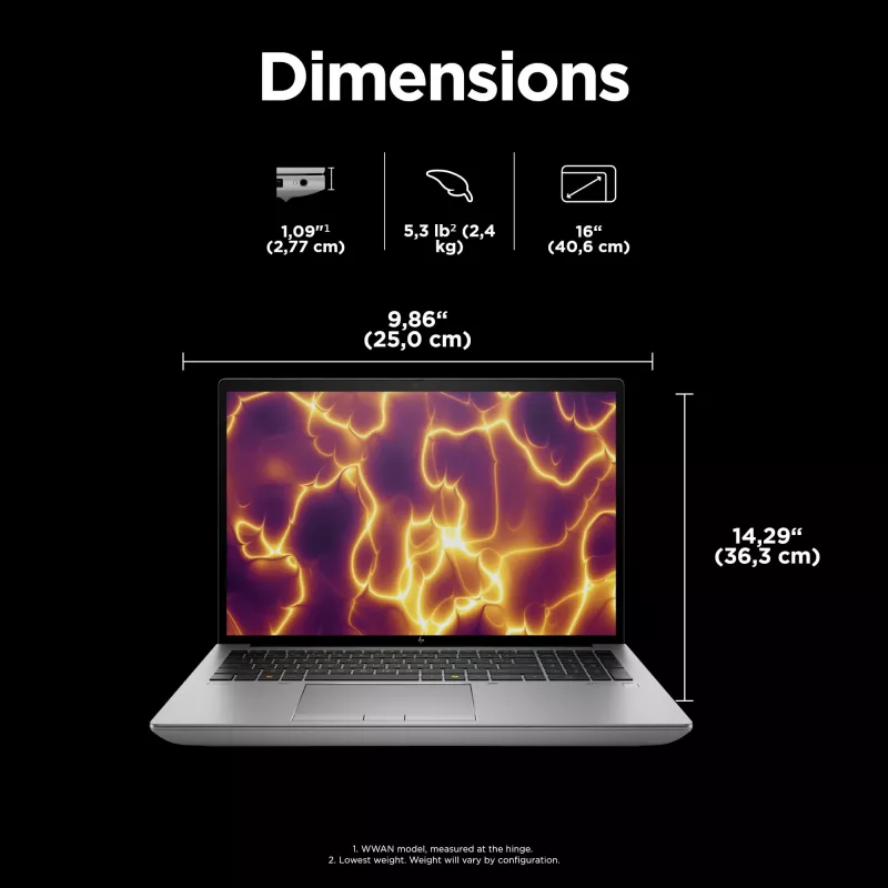 HP ZBook Fury 16 G11 Intel® Core™ i9 i9-14900HX 40,6 cm (16