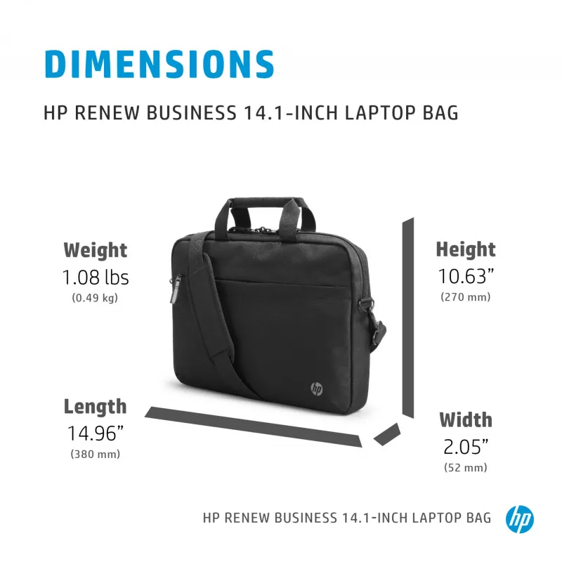Mala messenger HP Renew Business para portátil 14,1 polegadas