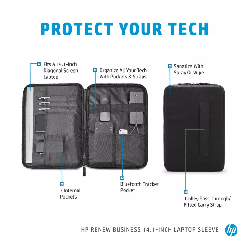 Mala messenger HP Renew Business para portátil 14,1 polegadas