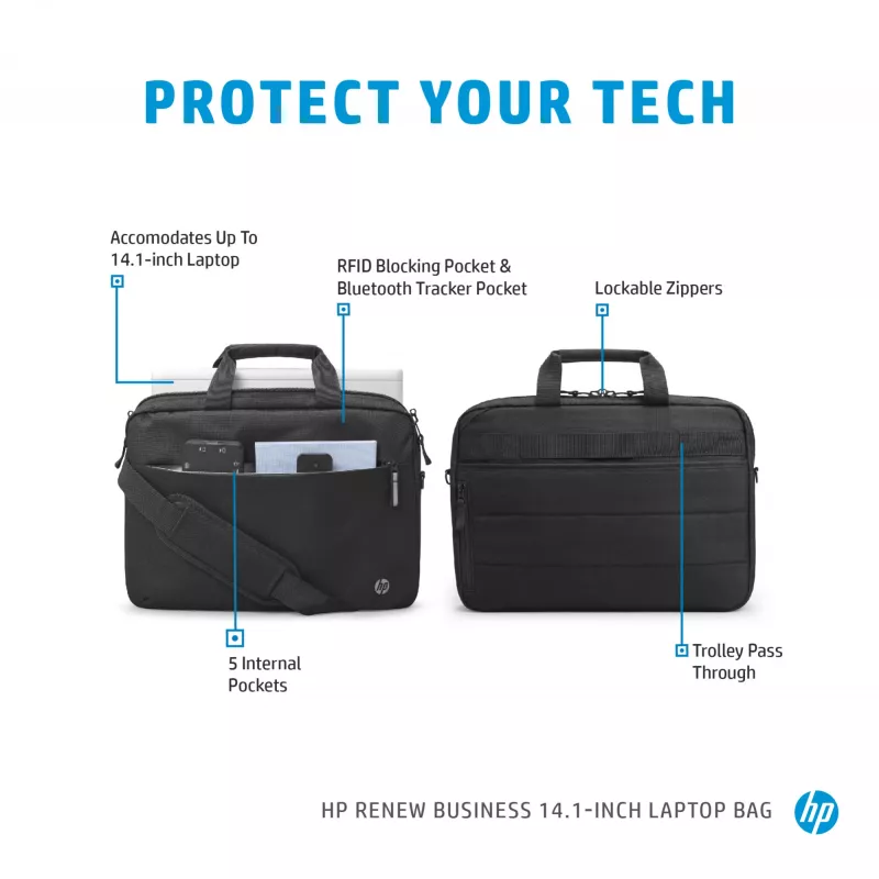 Mala messenger HP Renew Business para portátil 14,1 polegadas