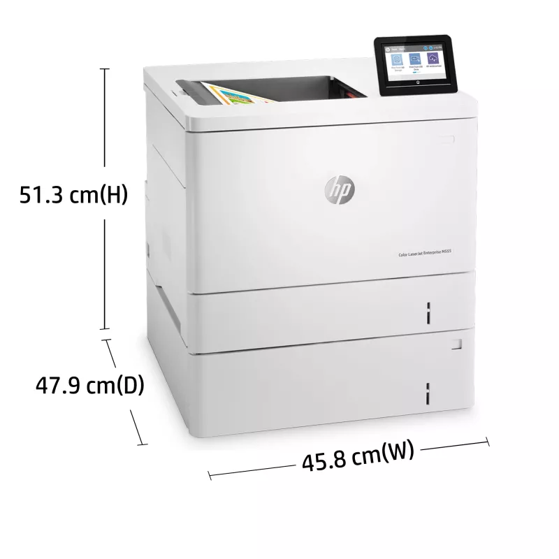 HP Color LaserJet Enterprise M555x, Laser, Cor, 1200 x 1200 DPI, A4, 38 ppm, impressão frente e verso