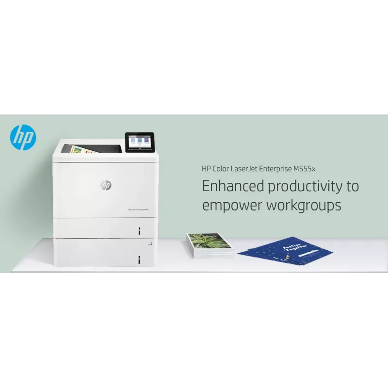 HP Color LaserJet Enterprise M555x, Laser, Cor, 1200 x 1200 DPI, A4, 38 ppm, impressão frente e verso