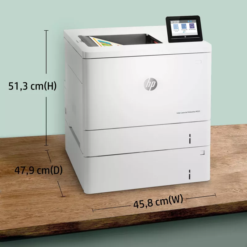 HP Color LaserJet Enterprise M555x, Laser, Cor, 1200 x 1200 DPI, A4, 38 ppm, impressão frente e verso