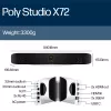 Barra de vídeo tudo-em-um HP Poly Studio X72 sem módulo de rádio ou cabo de alimentação TAA