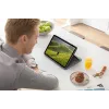 Capa de teclado Folio Touch LOGITECH com retroiluminação e trackpad Oxford cinzento para iPad Air (4.ª geração) alemão Qwertz
