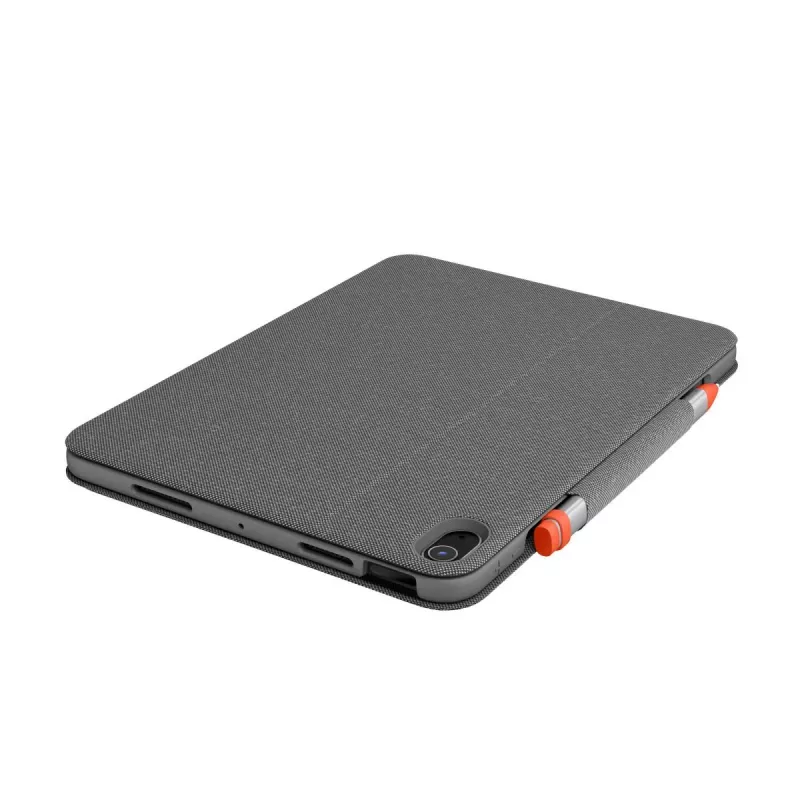 Capa de teclado Folio Touch LOGITECH com retroiluminação e trackpad Oxford cinzento para iPad Air (4.ª geração) alemão Qwertz