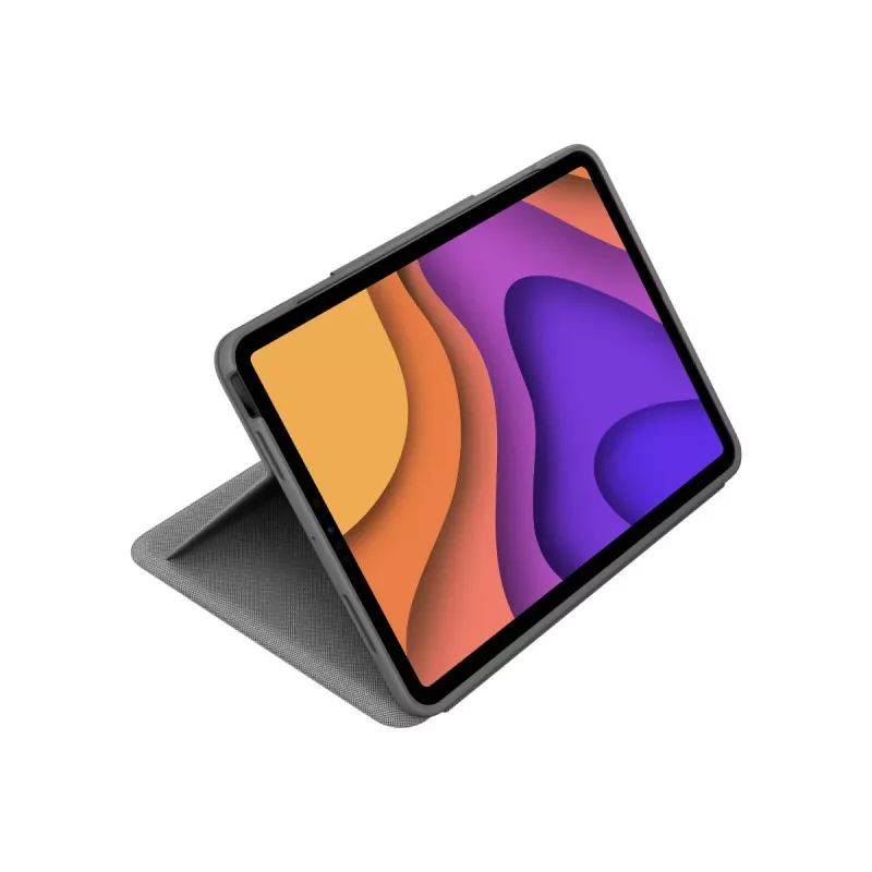Capa de teclado Folio Touch LOGITECH com retroiluminação e trackpad Oxford cinzento para iPad Air (4.ª geração) alemão Qwertz
