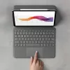 Capa de teclado Folio Touch LOGITECH com retroiluminação e trackpad Oxford cinzento para iPad Air (4.ª geração) alemão Qwertz