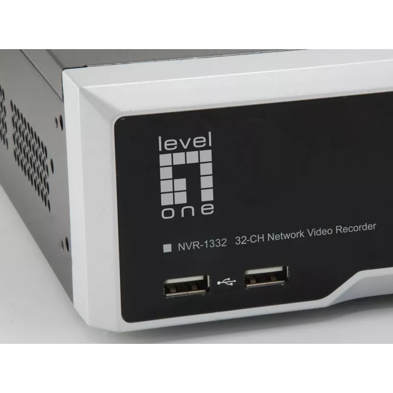 Gravador de vídeo em rede LevelOne NVR-1332 4 baías H.265 32 canais 3840x2160