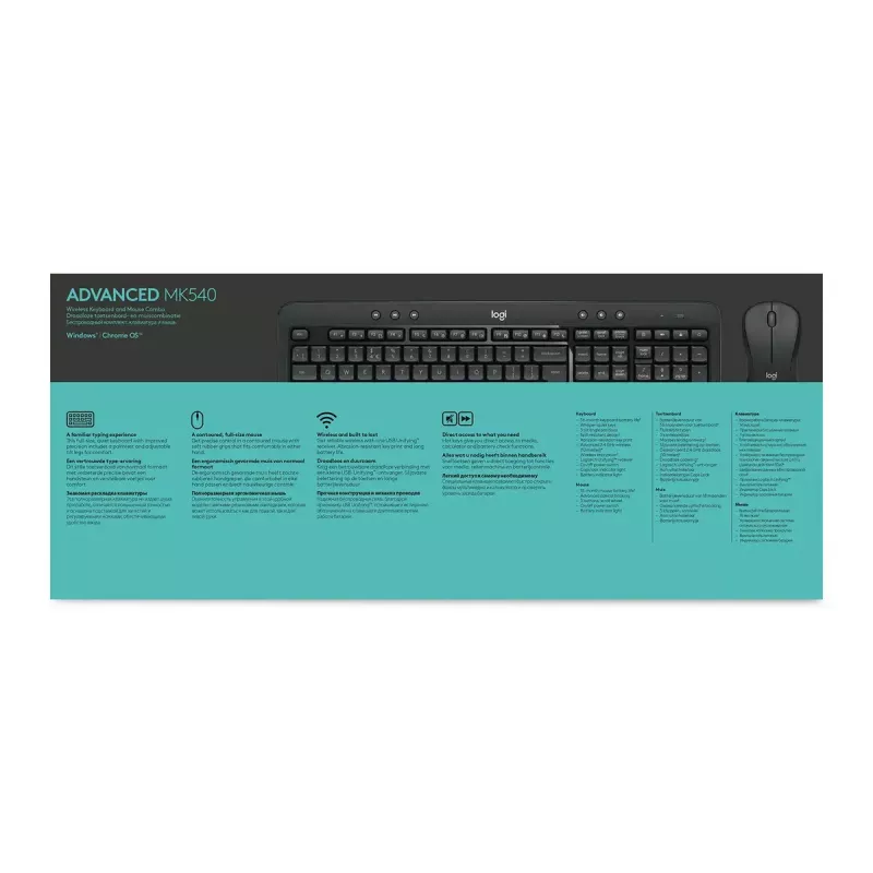 Conjunto de teclado e rato sem fios LOGITECH Mk540 Advanced - Azerty belga