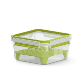 EMSA CLIP & GO XL Lancheira 1,3 L Verde, Transparente 1 unid.