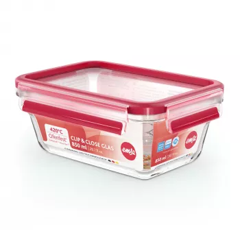 EMSA CLIP & CLOSE N10408 Caixa retangular 0,85 l Transparente 1 unidade