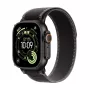 Apple Watch Ultra 3 MF1D4QF/A GPS + Cellular 49 mm caixa de titânio preto com bracelete Trail Loop preto/carvão S/M