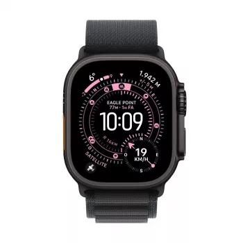 Smartwatch Apple Watch Ultra 3 GPS + Cellular 49mm Caixa de titânio preto com Alpine Loop preto médio
