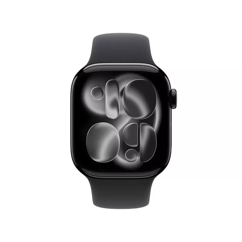 APPLE Watch Series 11 GPS 42mm Caixa de alumínio preto azeviche com pulseira desportiva preta M/L