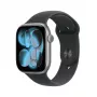 Apple Watch Series 11 GPS + Cellular 46mm Caixa de alumínio cinzento sideral com pulseira desportiva preta – M/L
