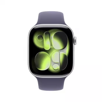 APPLE Watch Series 11 GPS + Cellular 46mm Caixa de alumínio prateado com pulseira desportiva Purple Fog M/L