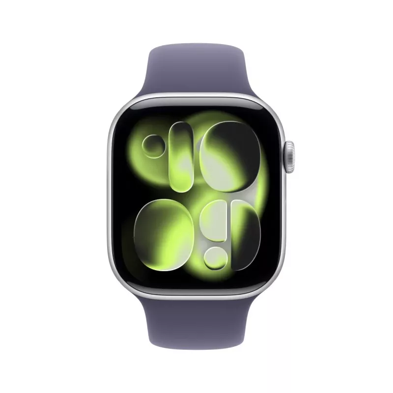 APPLE Watch Series 11 GPS + Cellular 46mm Caixa de alumínio prateado com pulseira desportiva Purple Fog M/L