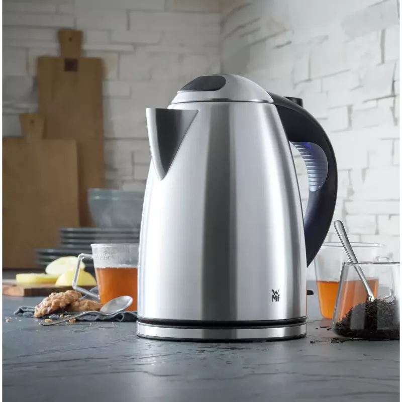 WMF Stelio 0413020012 Chaleira elétrica 1,7 L 2400 W Preta, Aço inoxidável