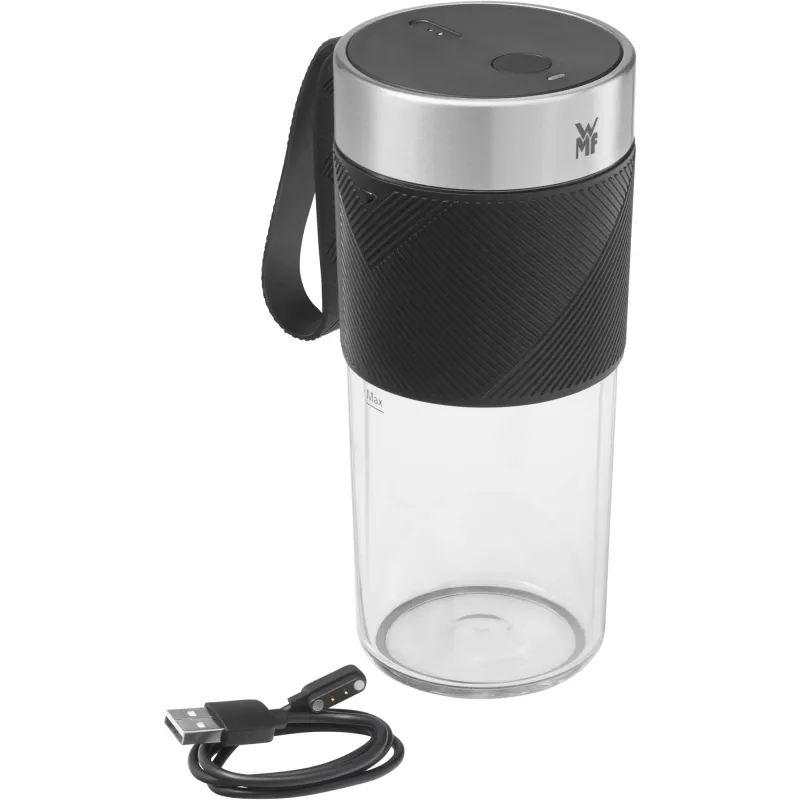 WMF KITCHENminis 0416700011 0,3 L Liquidificadora 50 W Preta, Aço inoxidável, Transparente