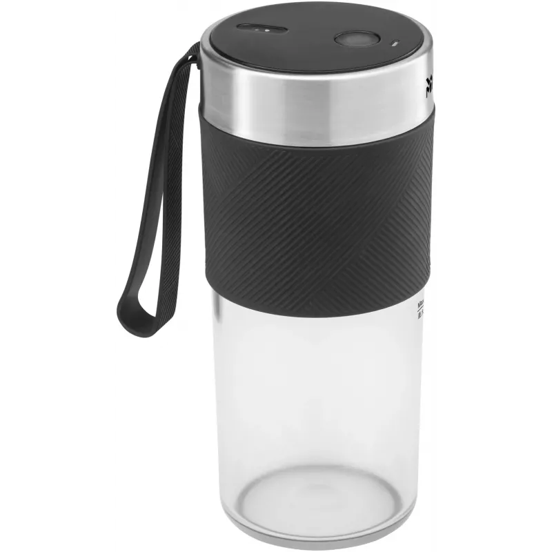 WMF KITCHENminis 0416700011 0,3 L Liquidificadora 50 W Preta, Aço inoxidável, Transparente