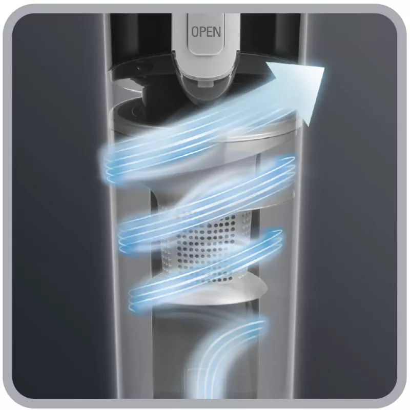 Aspirador vertical Rowenta Air Force Light RH6545 a bateria, seco, sem saco, 0,65 L, preto