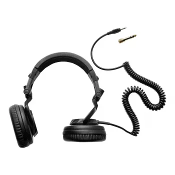 Auscultadores Hercules HDP DJ45 com fios de arco de cabeça música preto