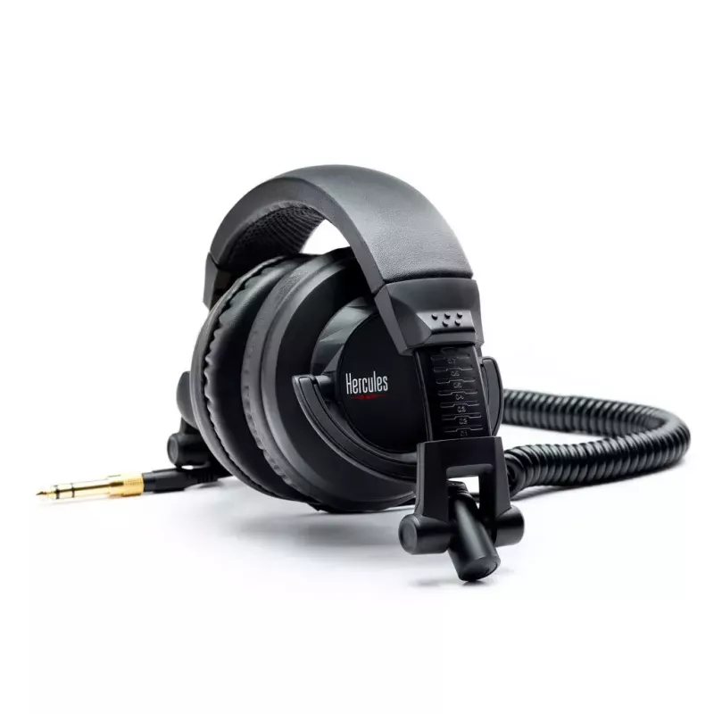 Auscultadores Hercules HDP DJ45 com fios de arco de cabeça música preto