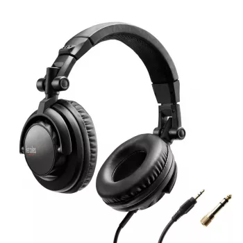 Auscultadores Hercules HDP DJ45 com fios de arco de cabeça música preto