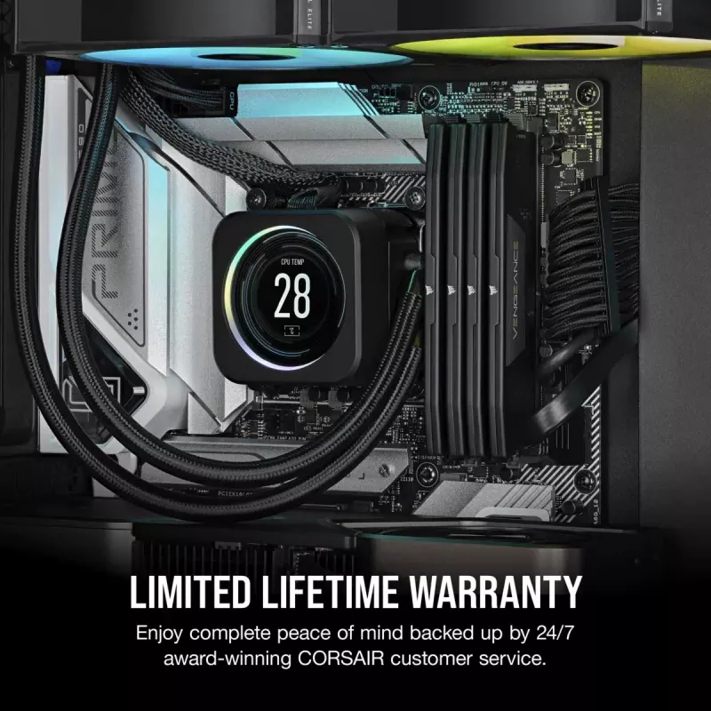 Memória CORSAIR 32GB (2x16GB) DDR5 DRAM 6400MT/s CL36 Kit de memória Vengeance – preto
