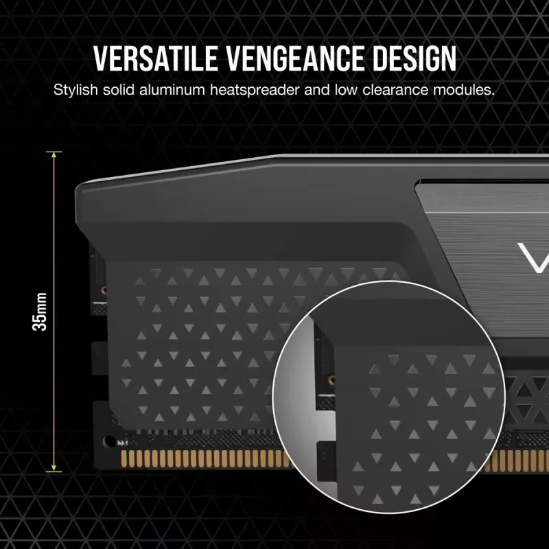 Memória CORSAIR 32GB (2x16GB) DDR5 DRAM 6400MT/s CL36 Kit de memória Vengeance – preto
