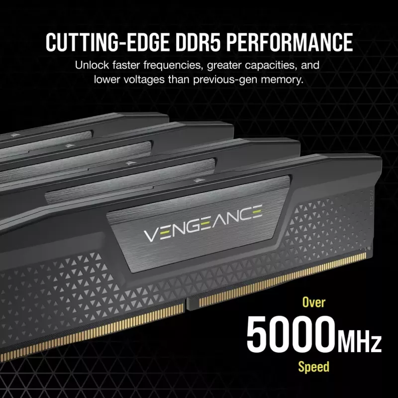 Memória CORSAIR 32GB (2x16GB) DDR5 DRAM 6400MT/s CL36 Kit de memória Vengeance – preto
