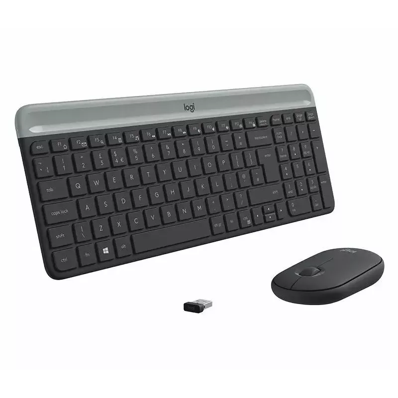 Logitech MK470 Teclado e rato sem fios, grafite, rato incluído, QWERTY US, USB